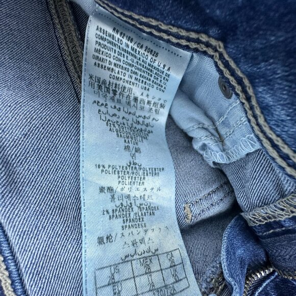 Guess Super Skinny Jeans Low Rise Womens Size 28 Marine Fit Patch Denim Blue - Picture 6 of 12